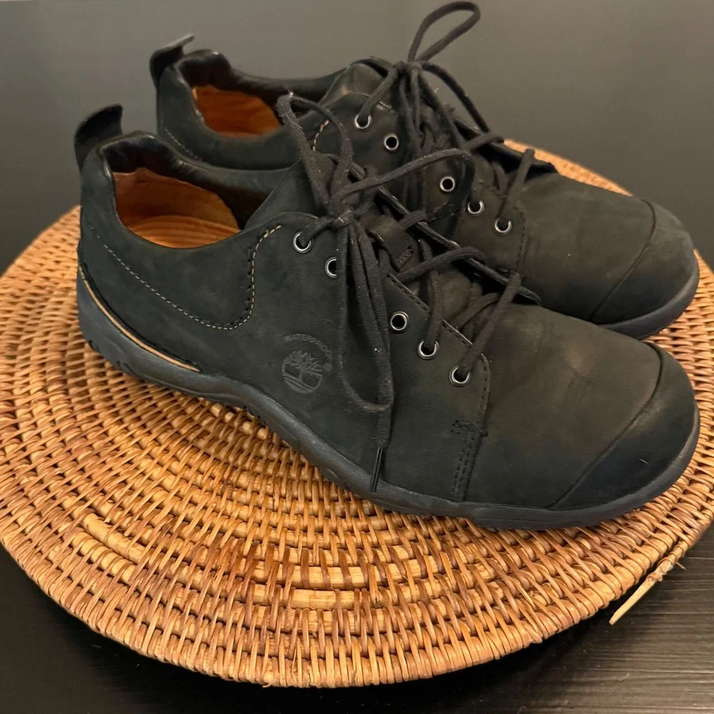 Timberland Smart Comfort PreciseFit‎ Waterproof Black Nubuck Leather Shoes Mens